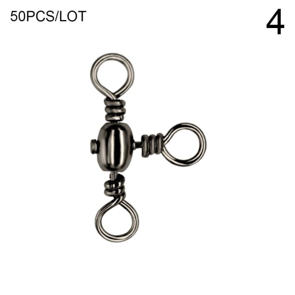 50 st/lot Fishing Rolling Swivels Connector Tackle 4 - spot försäljning 4