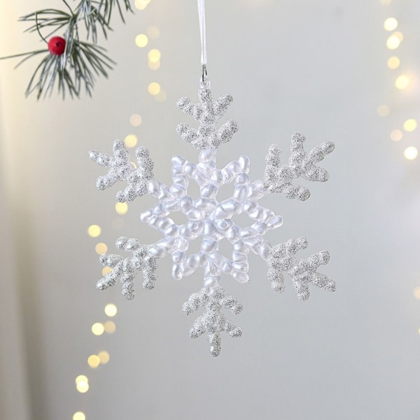 Joulukuusen riipukset Puuhun roikkuvat SNOWFLAKE - varastossa Snowflake