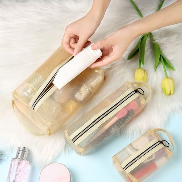1 kpl Matkakosmetiikkakassi Meikkilaukku BEIGE SET setti - spot ale Beige Beige set-Beige set