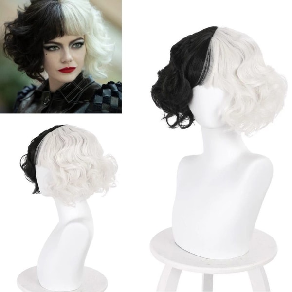 Peruukit Cruella De Vil Kuila Cosplay - korkealaatuinen