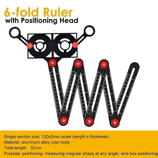 Multi Protractor Tile reiän etsin - spot-myynti 6-fold