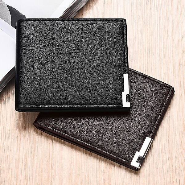 Kort plånbok för män med flera kort Trend Mode horisontell plånbok 1 bit Brun Shizhi Boutique - on stock