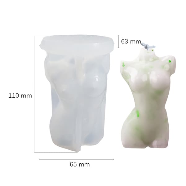 3D kroppsstearinljusform Silikonformkonstdesign - high quality #2