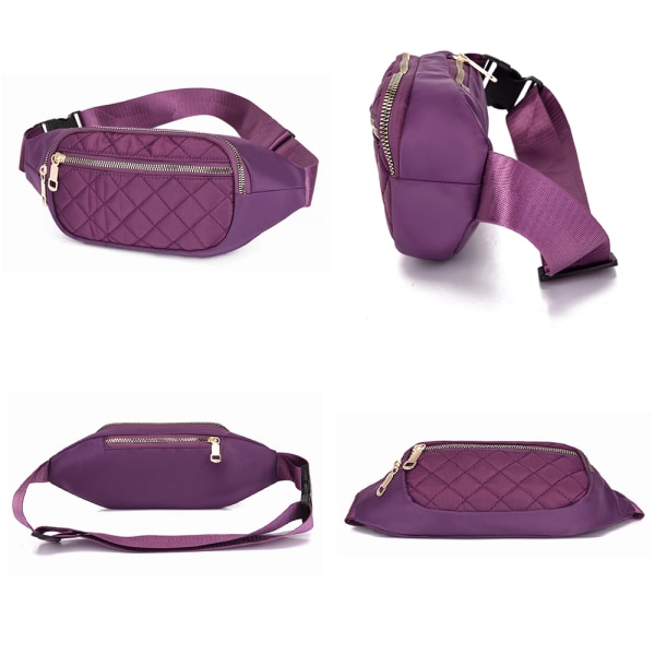 Lingge muodikas monikerroksinen crossbody laukku suurella tilavuudella - varastossa purple