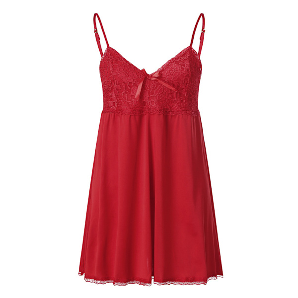 Dam Nattkläder Slips Sexig Spets Nattlinne Underkläder Valentine - on stock red M