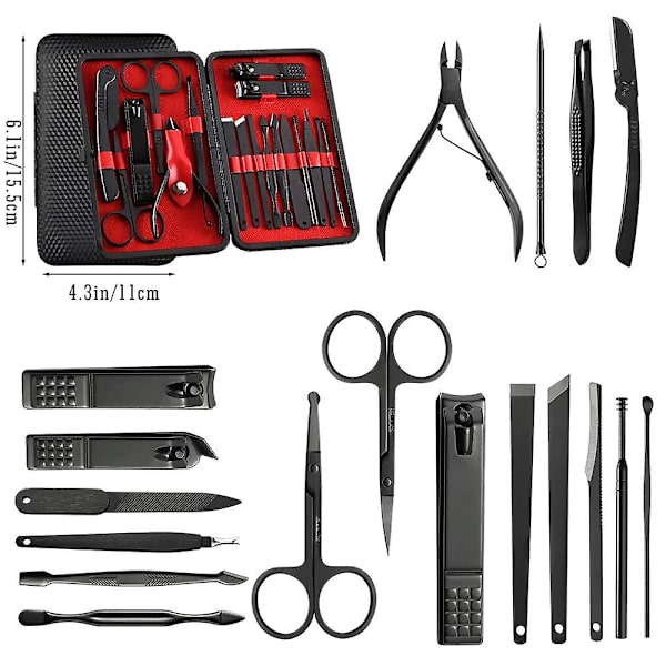 Manikyr Set Pedikyr Kit Nagelklippare - Grooming Kit - high quality