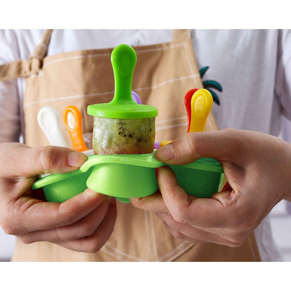 Mini silikoninen mehumuotti, 7-syvennys DIY Ice Pop Muotti - varastossa