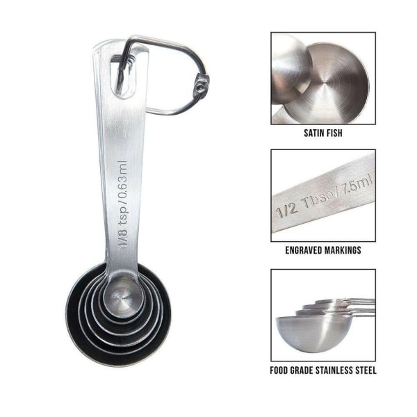 Mätskedar Set Mätsked Graderad mätsked 6pcs - high quality 6pcs