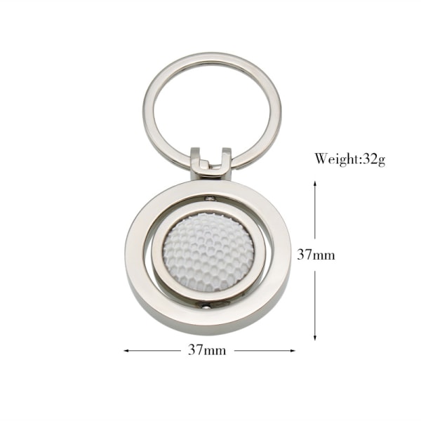 1 roterande 3D golfnyckelring/gåva/gåva/nyckelring - stock