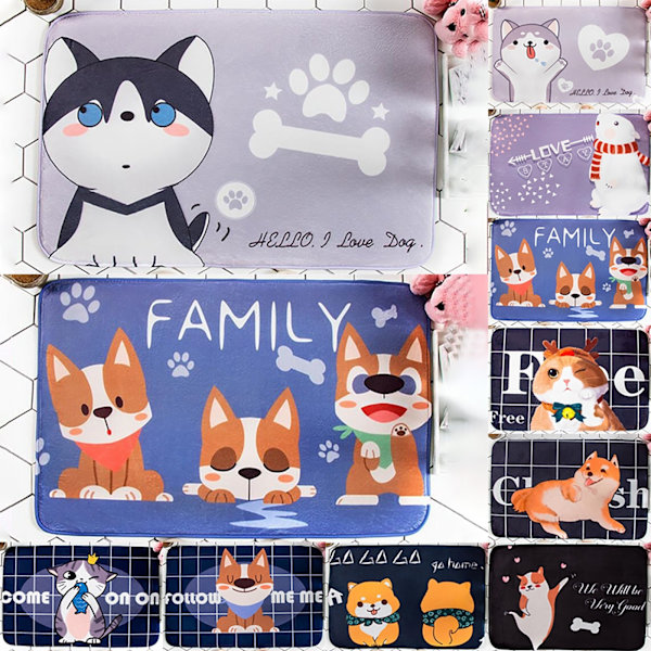 Söt tecknad djurhund Golvmattor Gateway - on stock A