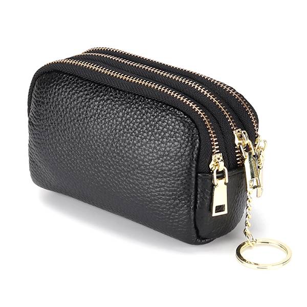 Bilnyckelplånböcker Modenyckelhållare Nyckelring med tre case K - on stock Black