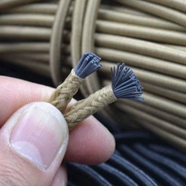 Starkt Elastiskt rep Gummiband KHAKI 4MM - stock Khaki 4mm