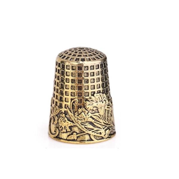 Retro sömnad fingerborg broderi Fingerskydd GULD - stock Gold