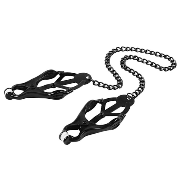 Falska nippelringar med kroppskedjor SVART - high quality Black