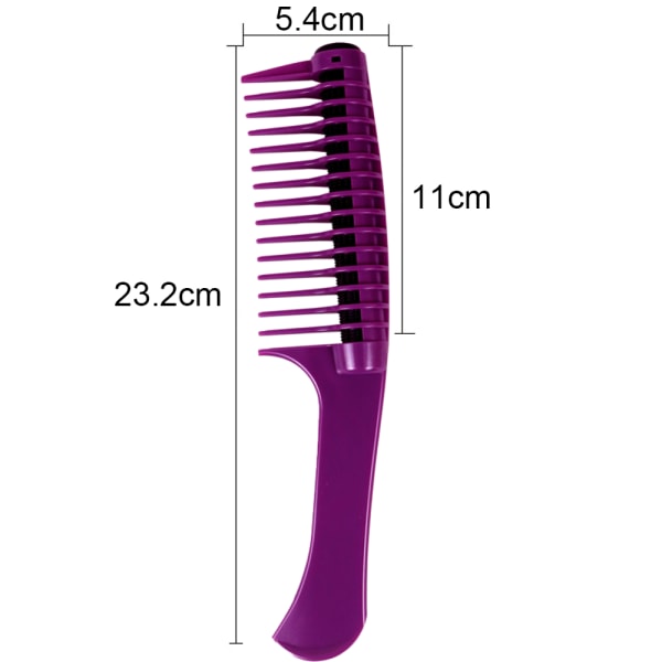 Skarvning Detangling Roller Comb, Integrerad Roller Hårkam - on stock Purple