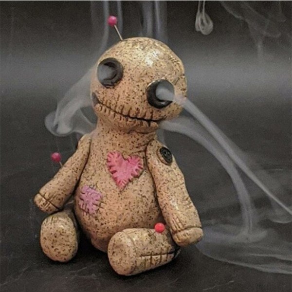 Voodoo Doll Cone Incense Burner Desktop Harts Ornament Doll - spot försäljning Head-left