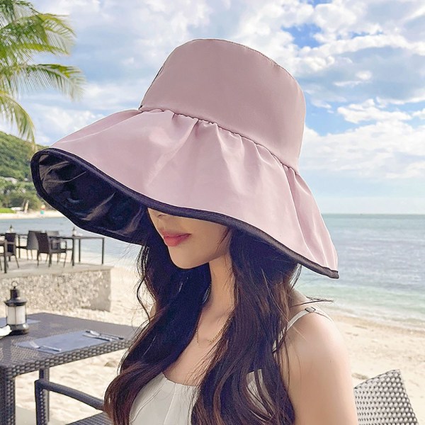 Sommarmode Flickor Tyghatt Solhatt Sommarhatt MÖRKROSA - spot sales dark pink