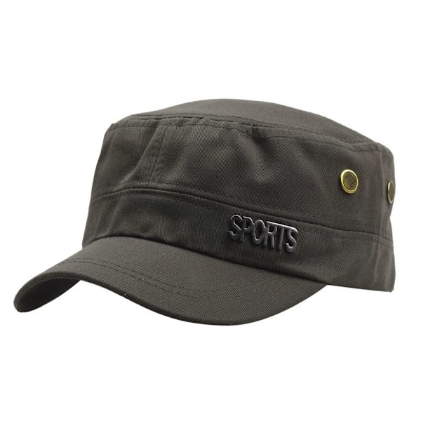 Män Militär Cap Flat Top Caps GREEN2 - on stock green2
