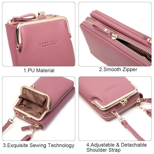 Kvinnor telefonväska Crossbody väska LIGHT PURPLE - spot försäljning light purple