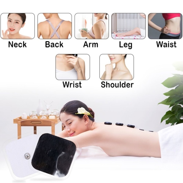 Elektrodkuddar Massagedynor SVART 4CM X 3CM - spot sales Black 4cm x 3cm