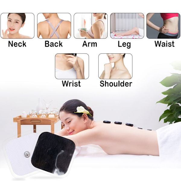 Elektrodkuddar Massagedynor VIT 5CM X 5CM - on stock White 5cm x 5cm