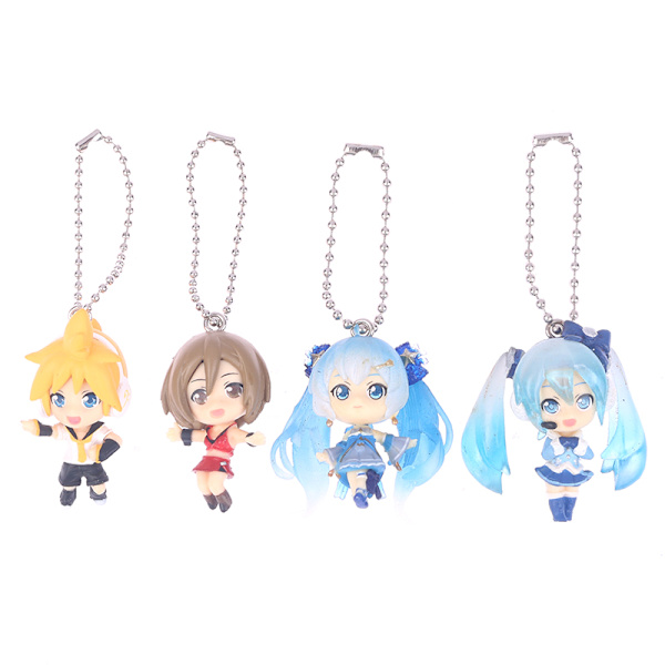 1kpl 4cm Hatsune Miku Avaimenperä Kawaii Lahja tytöille Ani - laadukas 3