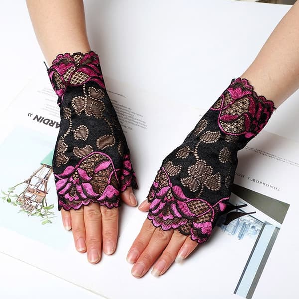 Pitsikäsineet Half Finger Gloves LIGHT BLUE - varastossa