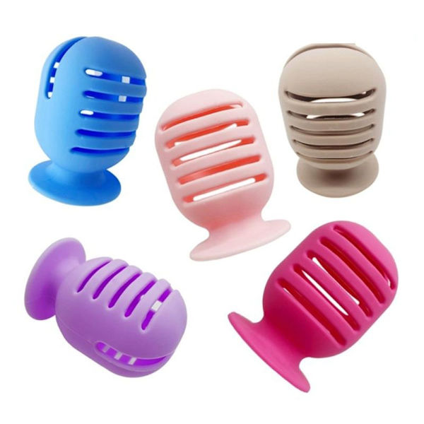 Skönhet Ägg Förvaringslåda Puder Puff Hållare BLÅ - high quality