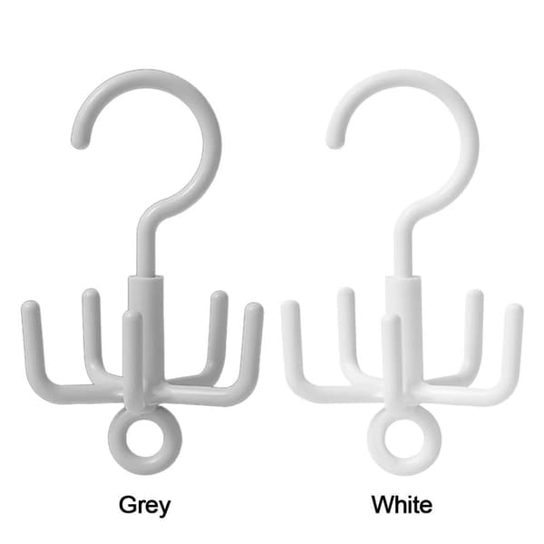 2 kpl Pyörivä Five Claw Hook -vaateteline GREY - varastossa grey