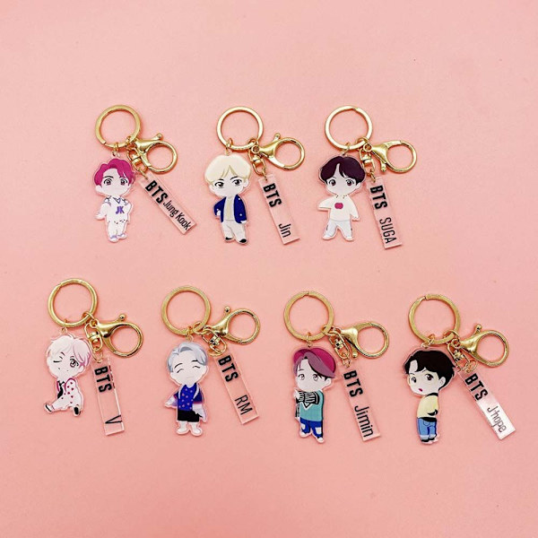 BT21 BTS Nyckelringar - stock