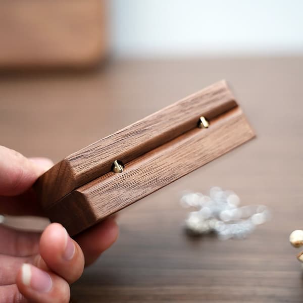 Smyckeskrin Ring Förvaringslåda BRUN - high quality brown