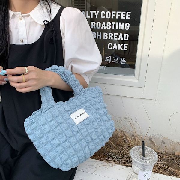 Liten tygväska Shopper-väska BLÅ - spot sales Blue