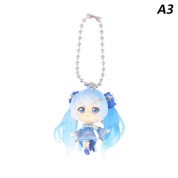 1kpl 4cm Hatsune Miku Avaimenperä Kawaii Lahja tytöille Ani - laadukas 3
