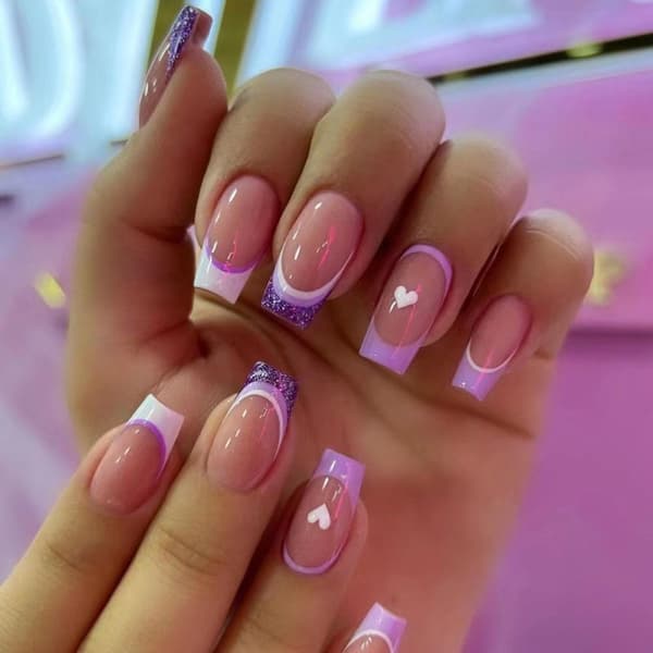 24 kpl False Nails Short Square - varastossa W338