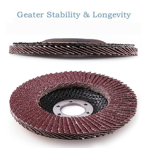4,5 tum 60-360 sandkorn blandade aluminiumoxidslipskivor - high quality 360Grit-10pcs