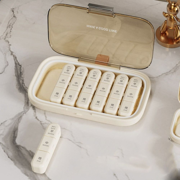 Pill Box Pill Case VALKOINEN - korkea laatu White S