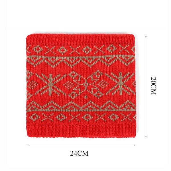 Stickad Neck Damask Halsvärmare RÖD - spot försäljning red