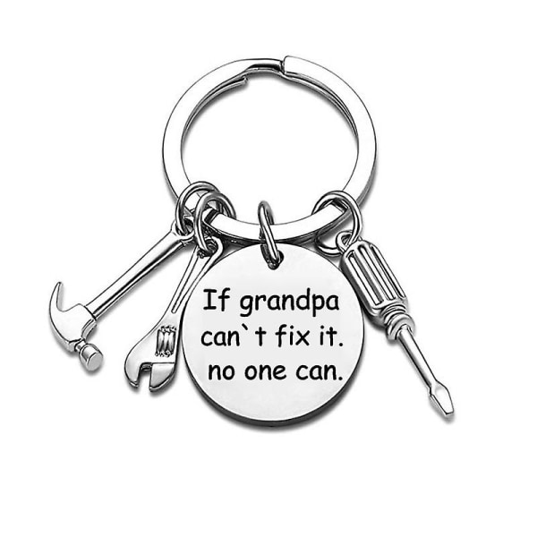 Avaimenperälahjoja lapsenlapsilta Lahja avaimenperä Isänpäivälahja isoisälle, jos isoisä ei voi korjata sitä, kukaan ei voi (isoisä) - varasto