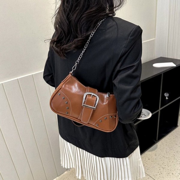Nitaxelväska Crossbodyväska BRUN - spot försäljning Brown