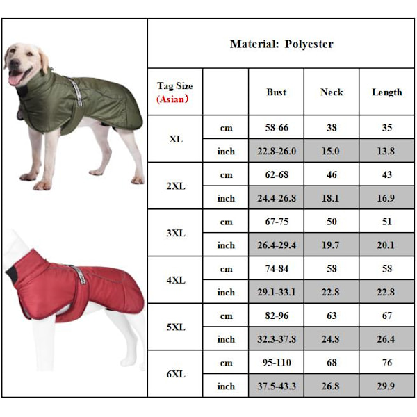 Pet Hund Kläder Kappa Vattentät Vinterjacka Väst för Large - spot försäljning tarmac 3XL