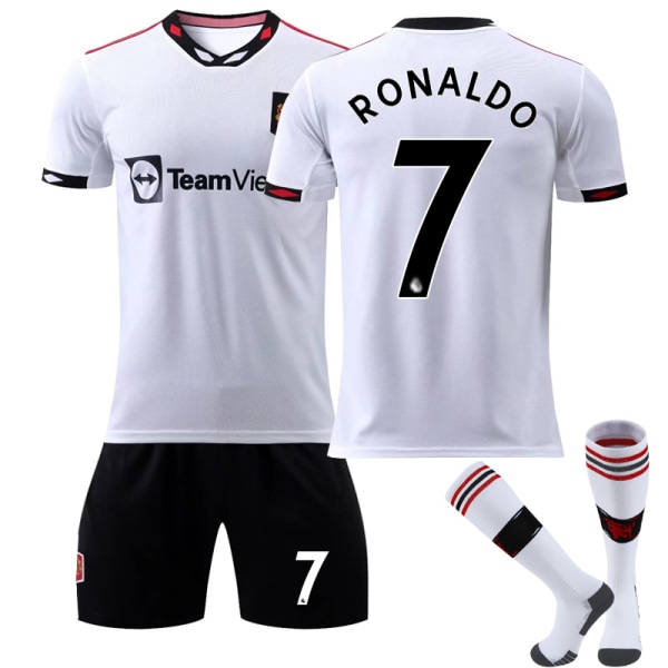 22-23 Manchester United Borta Barn fotbollsdräkt nr 7 Ronaldo - stock 18