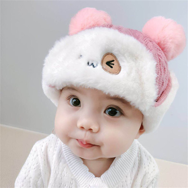 Vinter Baby Hat Barn Varma Hattar ROSA - on stock