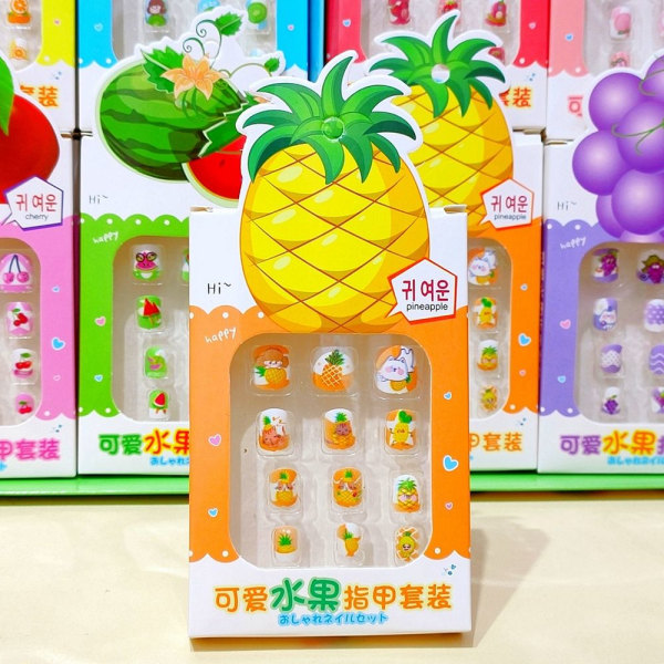 24st/låda Frukt Barn lösnaglar Bärbar PEACH - spot sales Peach