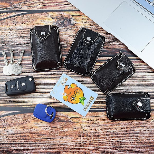 Kvinnor Män Läder Bil Nyckelring Korthållare Plånbok Case Key Organizer Väska Nyckelring - on stock