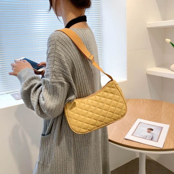 Mode axelväska PU-läderhandväskor - on stock khaki