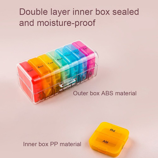 Pill Box Medicin Förvaringsbox VIT - high quality White