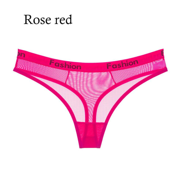 Damunderkläder Mesh Bomullstrosor ROSE RED - spot försäljning