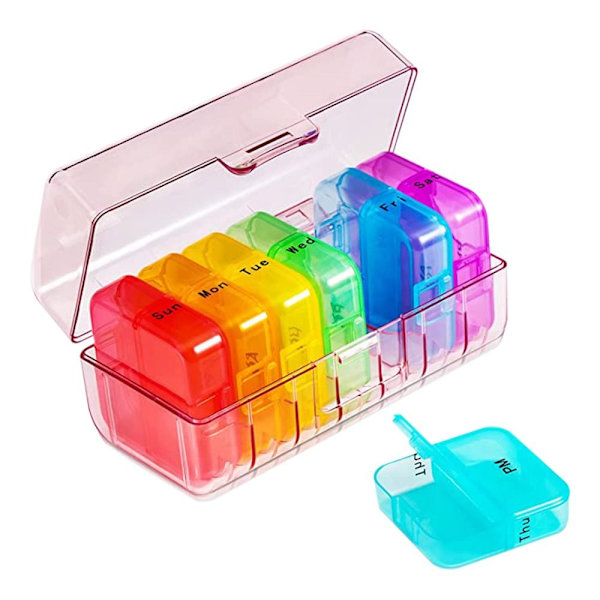 Pill Box Medicin Förvaringsbox ROSA - stock Pink