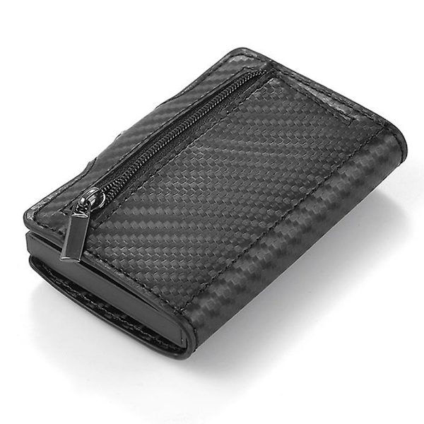 Faux Wallet Rfid Blocking Card Holder AirTag Anti-Lost Tracker - spot-myynti black