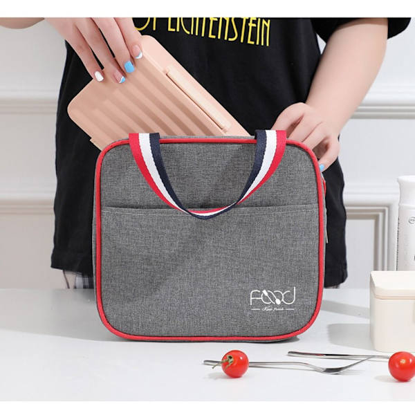 Isolerad Thermal Bag Cooler Lunch Bag Lunchbox blå - spot sales blå